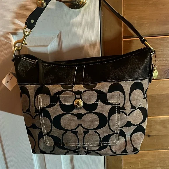 Coach Monogram Shoulder Bag BNWT - Picture 1 of 2
